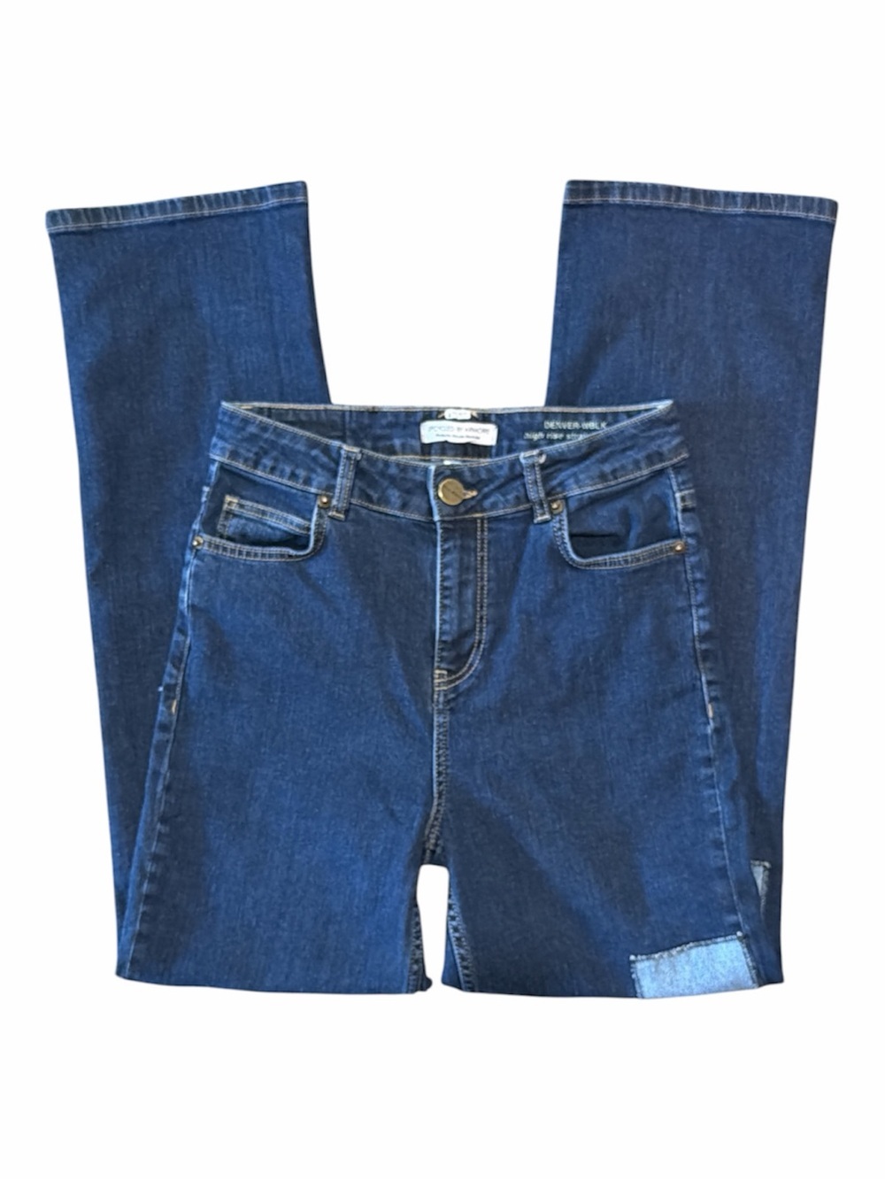Lola High Rise Straight Denver W. Blk Jeans, size 26
